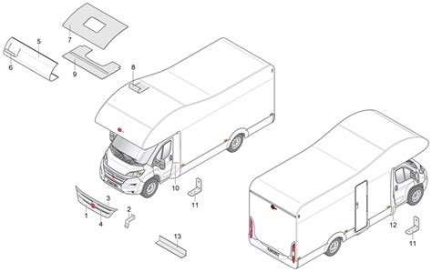 3 piece panels to fit full length of your camper. . Fiat ducato motorhome body parts